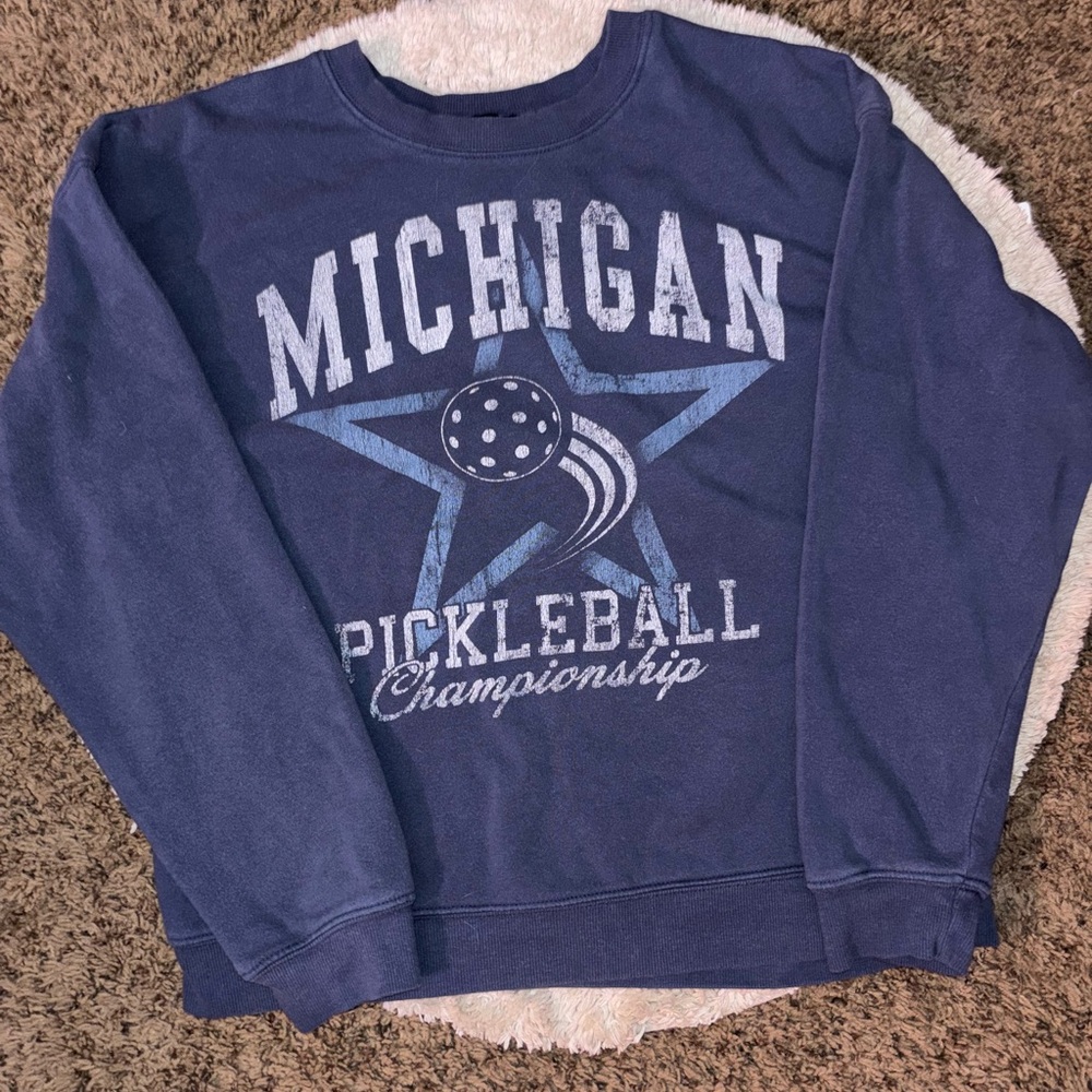 Michigan Pickleball Championship Blue Sweater